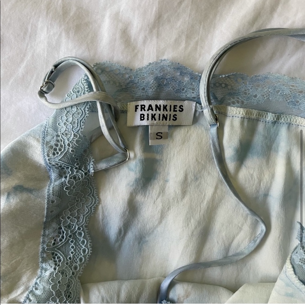 Frankie’s Bikinis Riley Lace Dress - Baby Blue Tie Dye - Picture 5 of 10